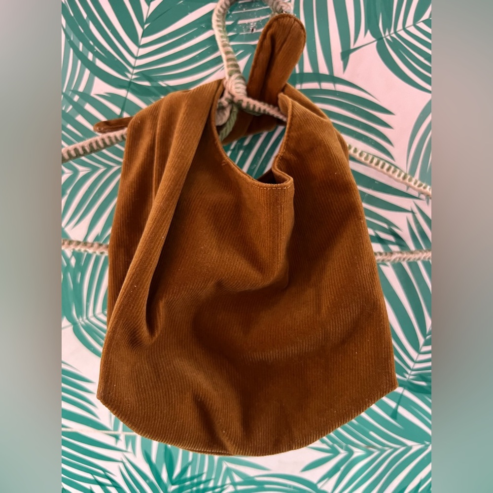 Merit Corduroy tie bag mustard color